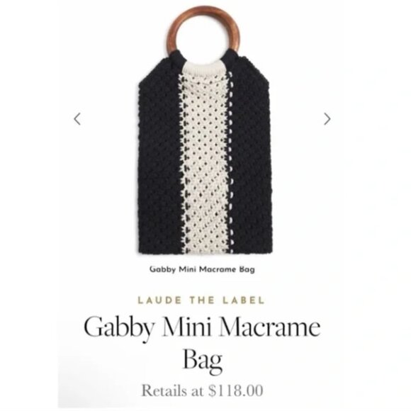 REVOLVE Handbags - NWT Curateur x LAUDE THE LABEL Gabby Mini Macrame Bag